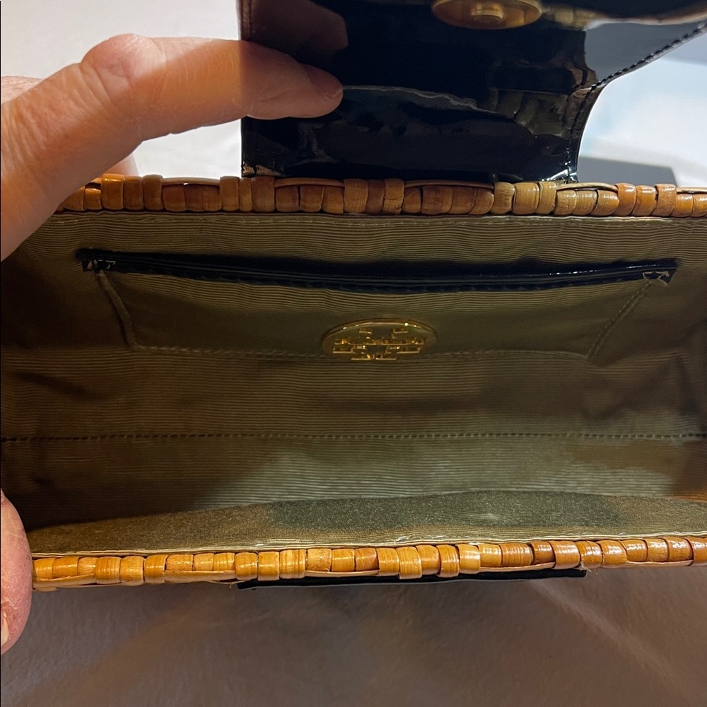 Tory Burch Bamboo Rattan Clutch with leather strap - Picture 11 of 12